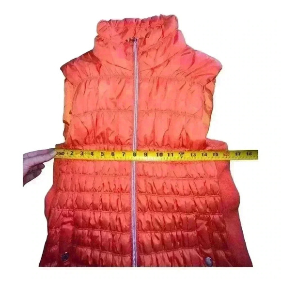 Andrew Marc Marc New York Puffer Vest Women's large orange Quilted Jacket - Picture 11 of 11